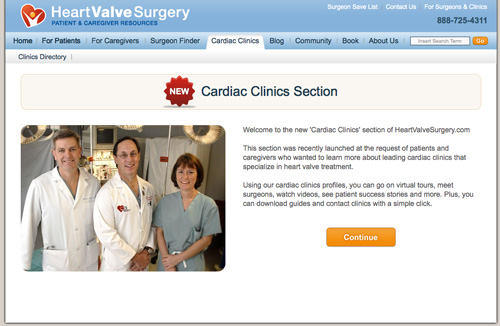 Heart Valve Clinic Section Of Website