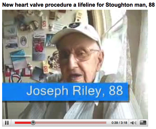 Joseph Riley Receives Aortic Valve Replacement Via Catheter -Edwards Sapien Valve