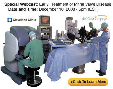 Cleveland Clinic Webcast About Mitral Valve Repair