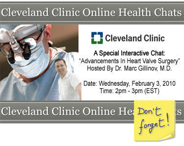 Dr. Marc Gillinov, Cleveland Clinic Interactive Chat