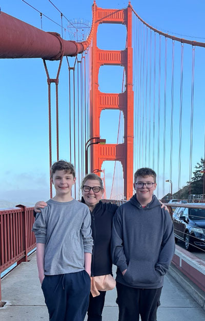 Family on Golden Gate Bridge