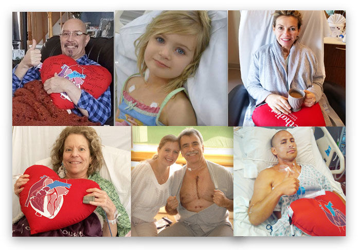Heart valve patients collage