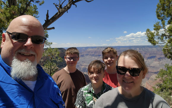 Heart Valve Patient Family at Grand Canyon