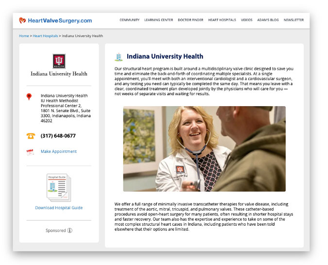 Indiana University Health Heart Valve Center