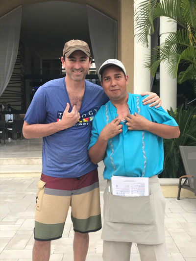 Adam Pick with heart surgery patient in Cabo San Lucas