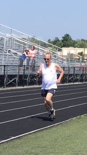 Jim Jones, patient, running after heart surgery