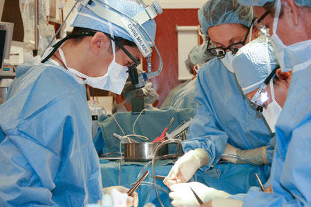 Dr. S. Chris Malaisrie in Operating Room