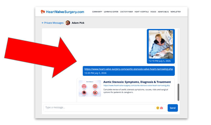 Private Direct Messaging for Heart Valve Disease