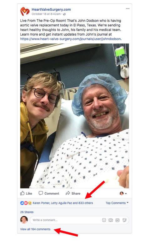 Jim Dodson, heart valve patient, with his son