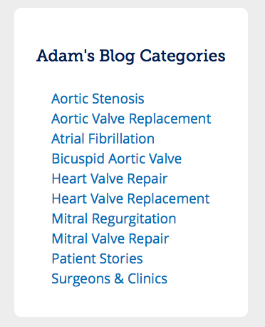 Blog categories of heartvalvesurgery.com