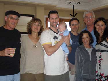 Adam Pick, heart valve patient, with his support group and family