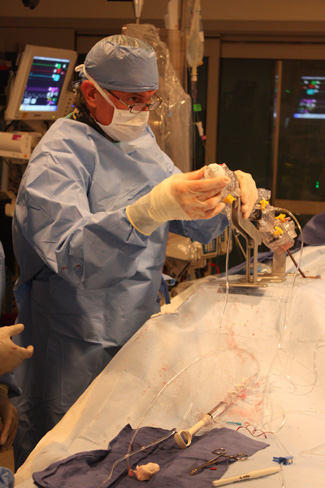 Alfredo Trento Performing MitraClip Procedure At Cedars Sinai Hosiptal In Los Angeles