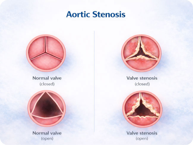 Aortic Stenosis Comparison Diagram