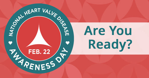 Promotional sign for National Heart Valve Disease Awareness Day