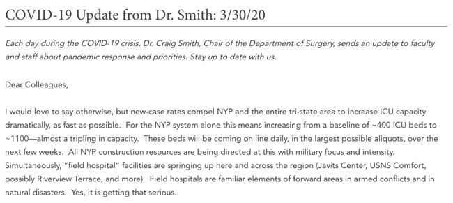 Dr. Craig Smith Blog Post