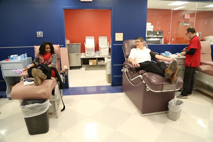 Dr. Eric Roselli Giving Blood During COVID-19