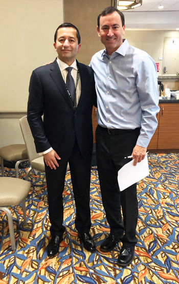 Dr. Vinay Badhwar and Adam Pick at Society of Thoracic Surgeons meeting