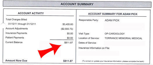 Patient Echocardiogram Bill