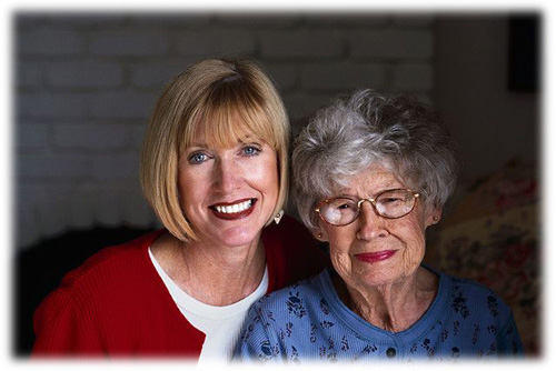 Heart valve patient with daughter