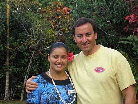 Adam Pick with female heart valve patient in Fiji