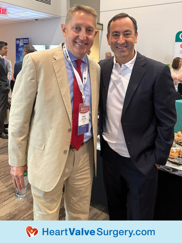 Gene Kirchner, heart valve patient, with Adam Pick