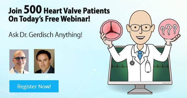 Dr. Marc Gerdisch heart valve webinar Invitation with registration instructions