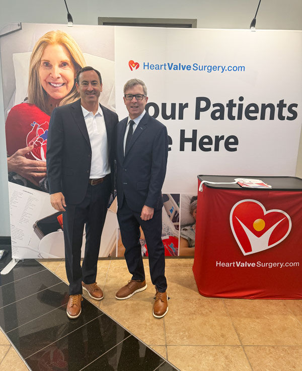 Dr. Marc Gillinov of the Cleveland Clinic with Adam Pick, founder of HeartValveSurgery.com