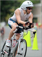 Greg O'Keeffe Races During New York City Triathlon