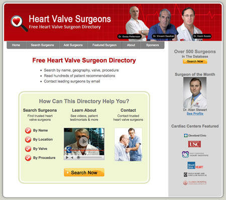 Screenshot Of The Heart Surgeon Finder