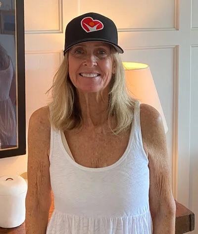 Jeannie wearing an HVS trucker cap