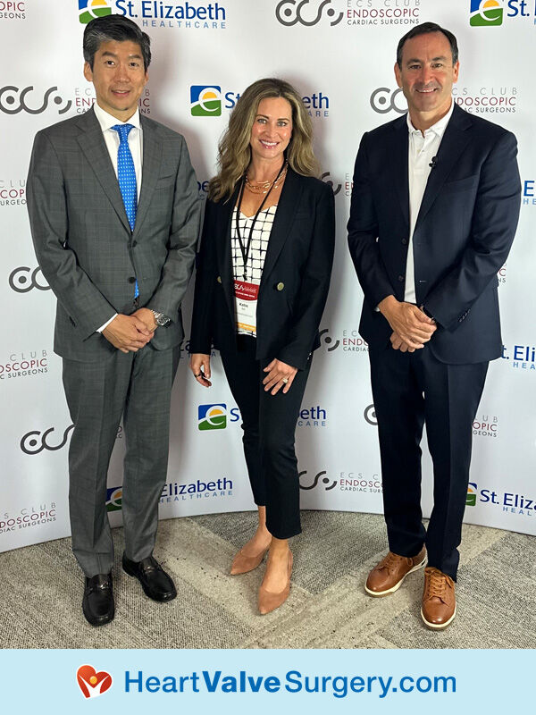 Dr. Chris Malaisrie, Katie Bal and Adam Pick at Endoscopic Cardiac Surgeons Club