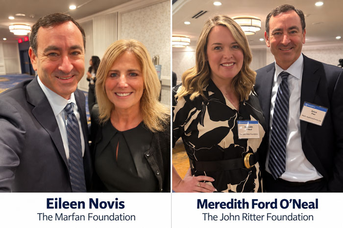 Eileen Novis, Marfan Foundation, and Meredith Ford O'Neal, John Ritter Foundation