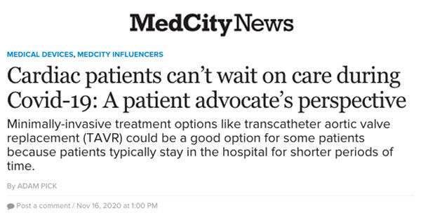 Adam Pick Op-Ed About COVID-19 & Heart Valve Disease