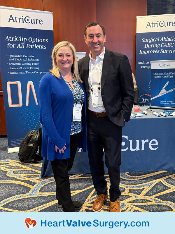Melissa Byrd, AtriCure, with Adam Pick at Mitral Conclave