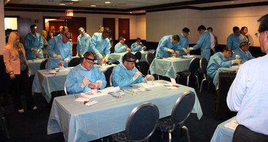 Surgeons Practicing Heart Valve Repair At Wet Lab