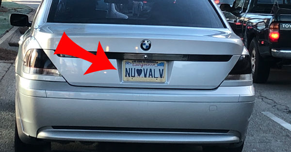 Nu Valve car license plate
