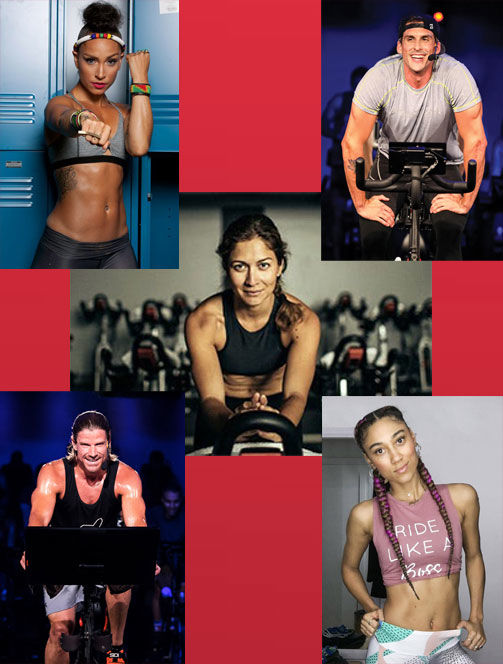 Peloton instructors collage