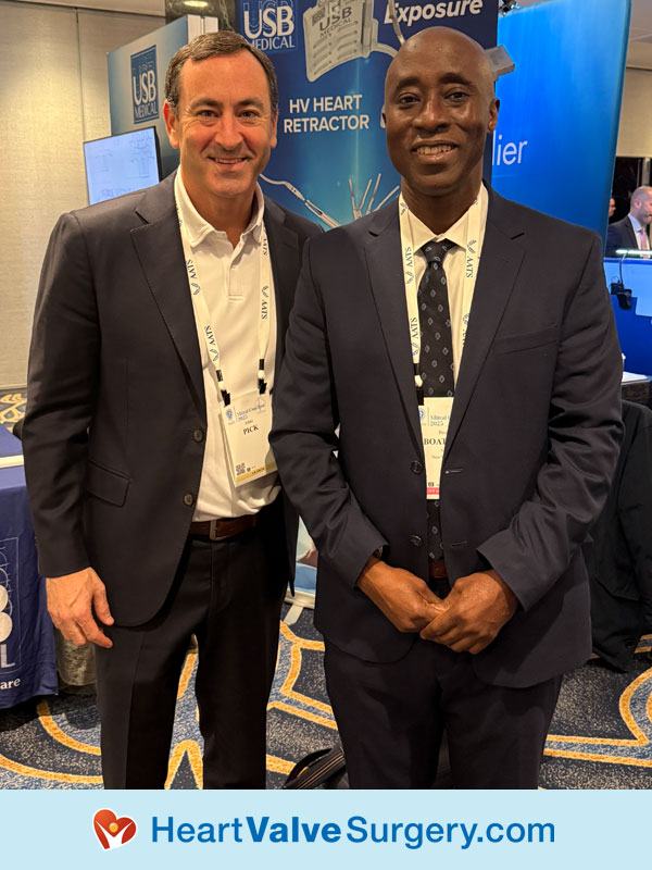 Percy Boateng, MD, with Adam Pick at Mitral Conclave