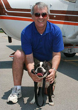 Heart valve patient with dog