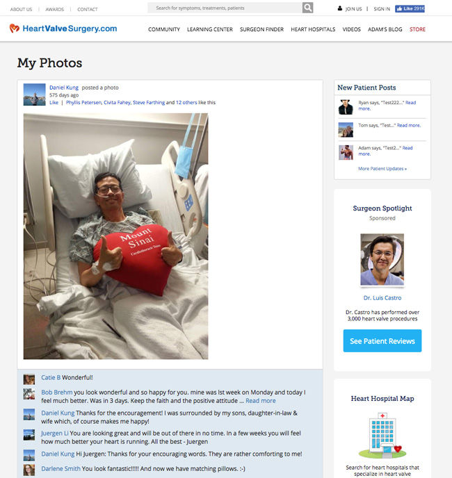 New Photos page of the Community Section