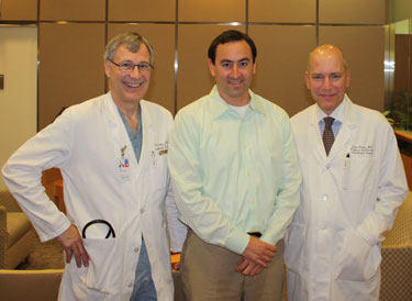 Dr. Paul Stelzer, Adam Pick, Dr. David Adams At Mount Sinai Hospital