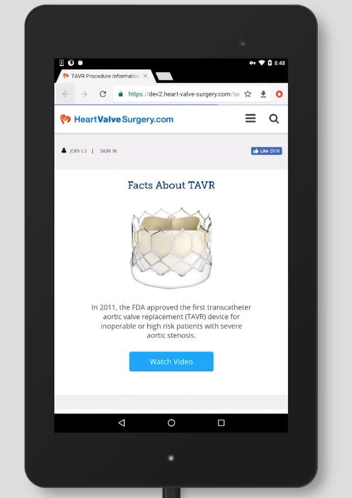 TAVR microsite