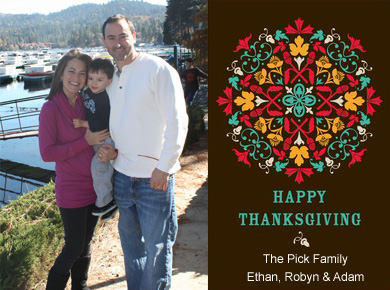 Family Near Lake Celebrating Thanksgiving