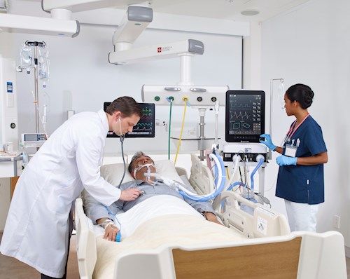 Patient on Ventilator During COVID