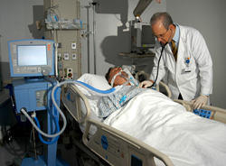 Patient On Ventilator Tube After Cardiac Surgery