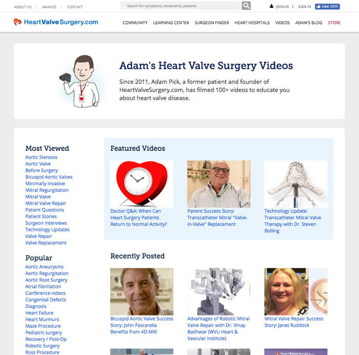 New videos section
