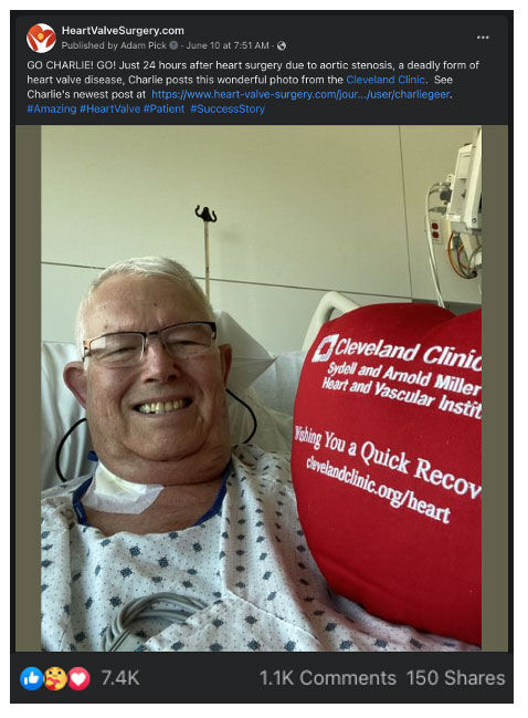 Charlie Greer - Heart Valve Patient Goes Viral At Facebook