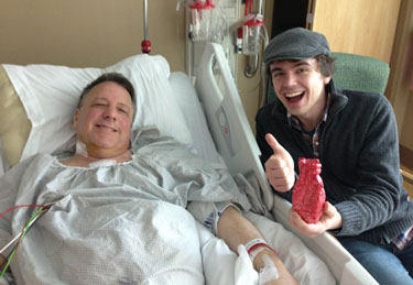 Jim with Nick in the hospital