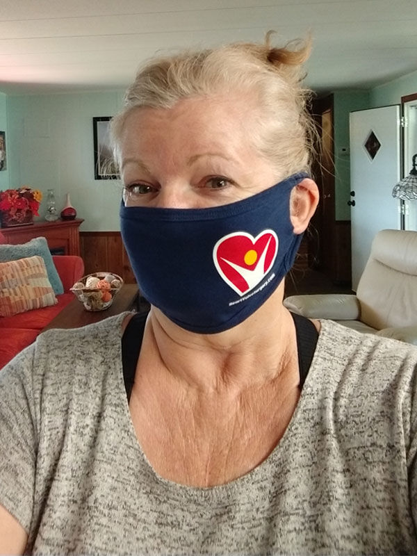 Patient Wearing HeartValveSurgery.com Face Mask