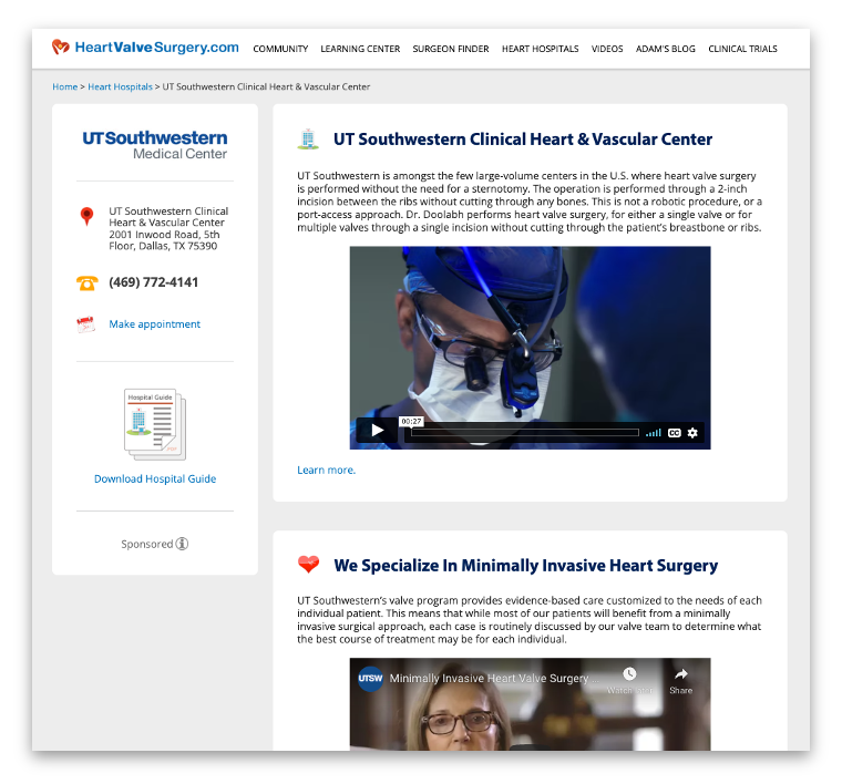 UT Southwestern Heart Valve Program